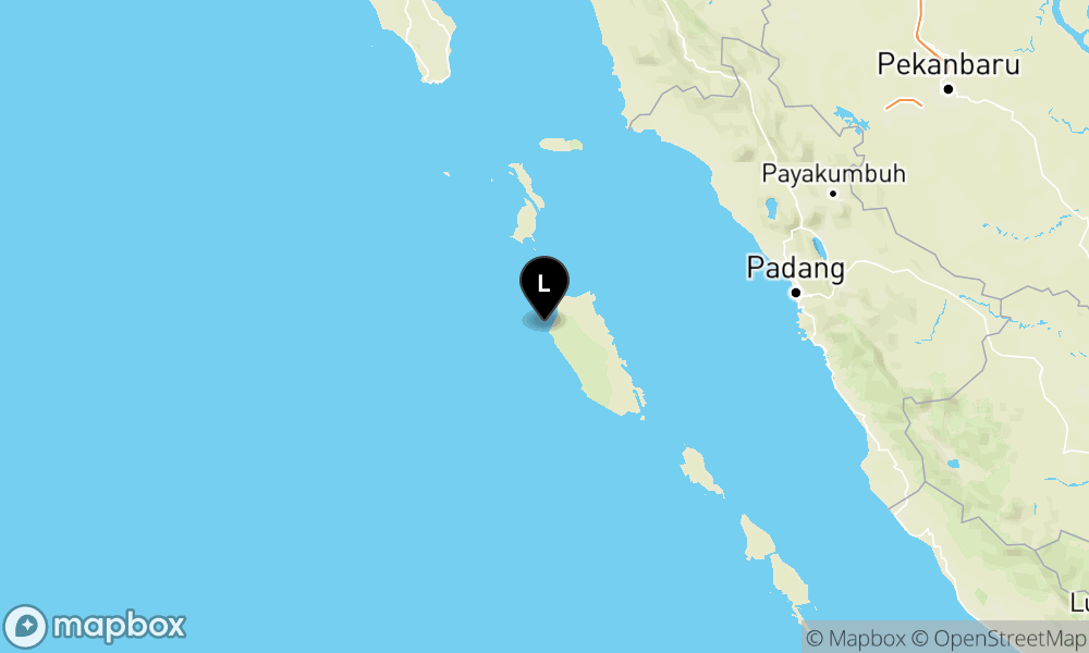 Peta Gempa 144 km BaratLaut KEP-MENTAWAI-SUMBAR