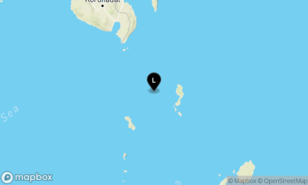 Peta Gempa 70 km BaratLaut MELONGUANE-SULUT