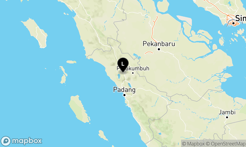 Peta Gempa Pusat gempa berada di darat 9 km barat laut Bukittinggi
