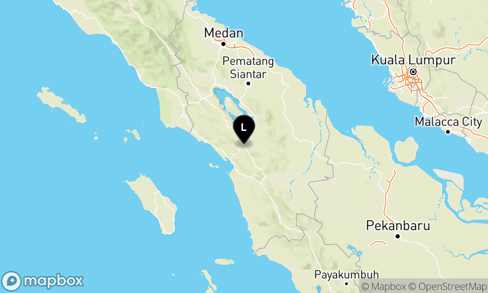 Peta Gempa Pusat gempa berada di darat 7 km Tenggara Tapanuli Utara