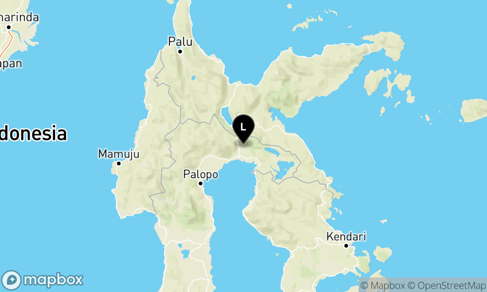Peta Gempa Pusat gempa berada di darat 38 km Barat laut Luwu Timur