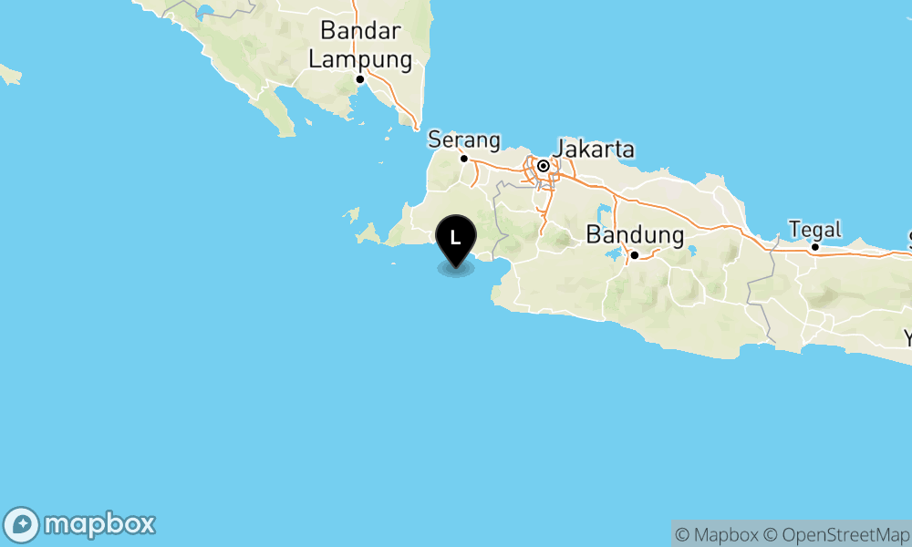 Peta Gempa 26 km BaratDaya BAYAH-BANTEN