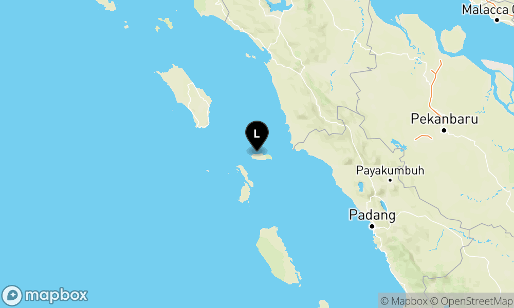 Peta Gempa 100 km Tenggara NIASSELATAN-SUMUT