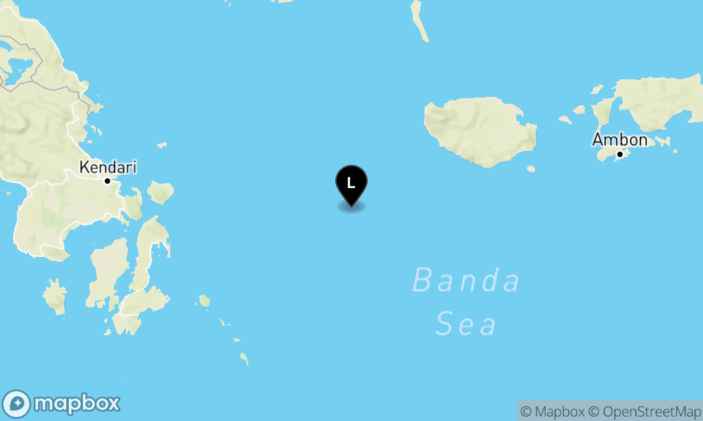 Peta Gempa 211 km TimurLaut WAKATOBI-SULTRA