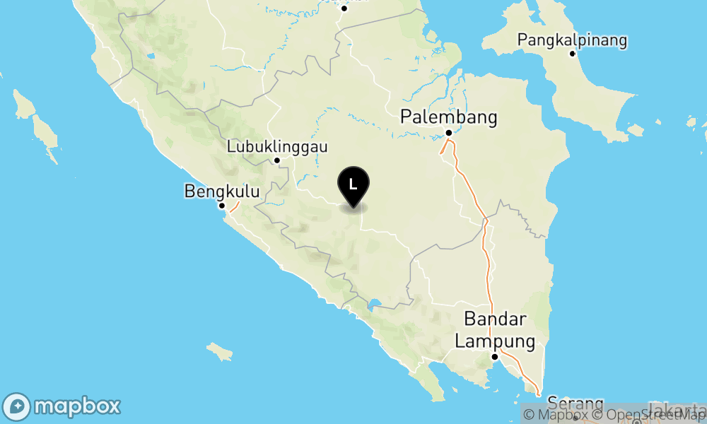 Peta Gempa Pusat gempa berada di darat 20 km Tenggara Lahat