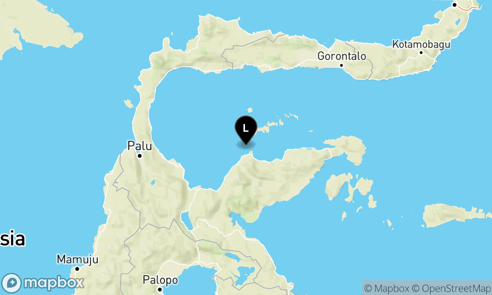 Peta Gempa 37 km TimurLaut TOJOUNA-UNA-SULTENG
