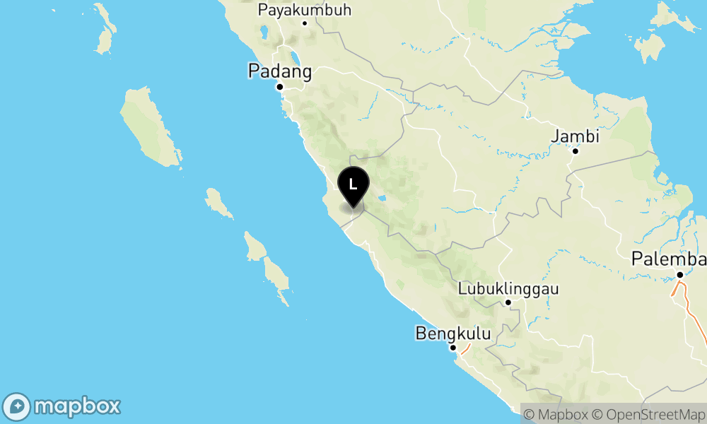 Peta Gempa Pusat gempa berada di darat 19 Km Tenggara Pesisir Selatan