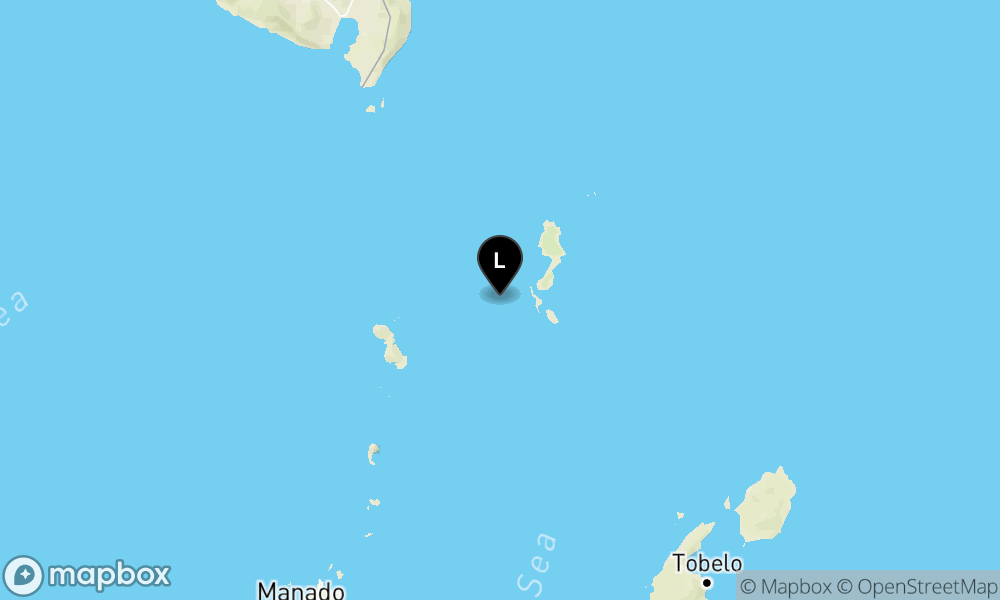 Peta Gempa 33 km BaratDaya MELONGUANE-SULUT