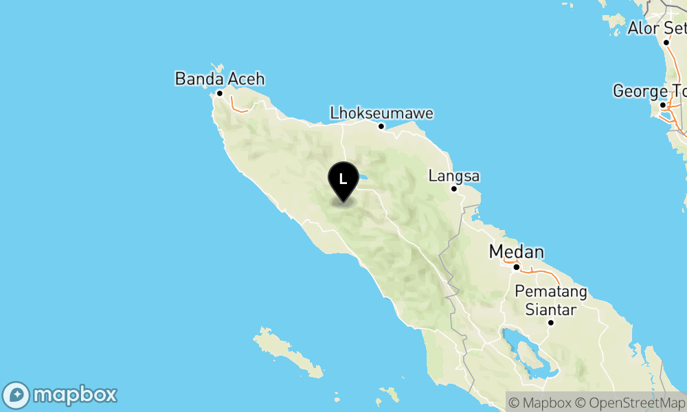 Peta Gempa Pusat gempa berada di darat 40 km BaratDaya Takengon