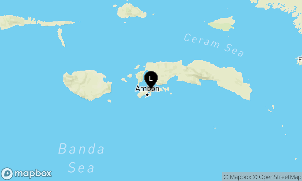 Peta Gempa Pusat gempa berada di darat 15 km Timurlaut Ambon