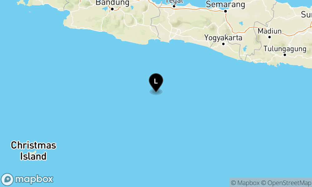 Peta Gempa 148 km BaratDaya CILACAP-JATENG