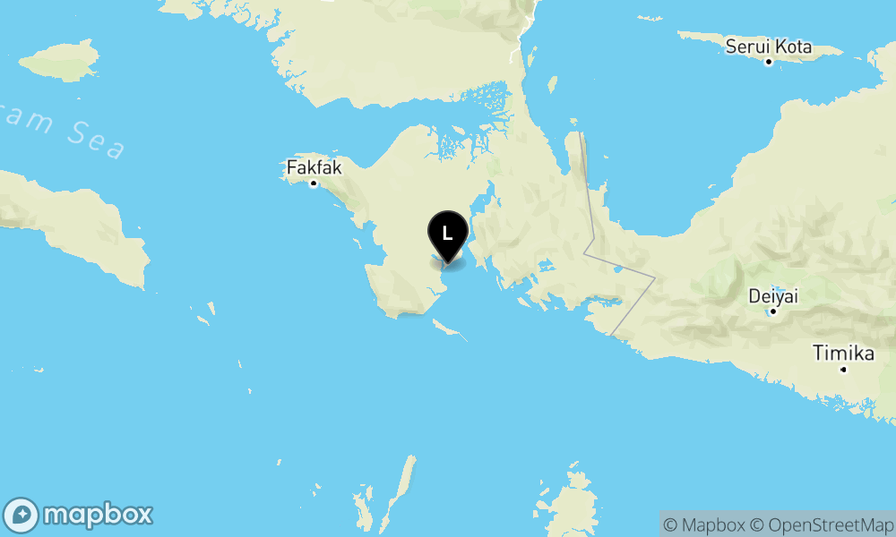 Peta Gempa 68 km BaratDaya KAIMANA-PAPUABRT