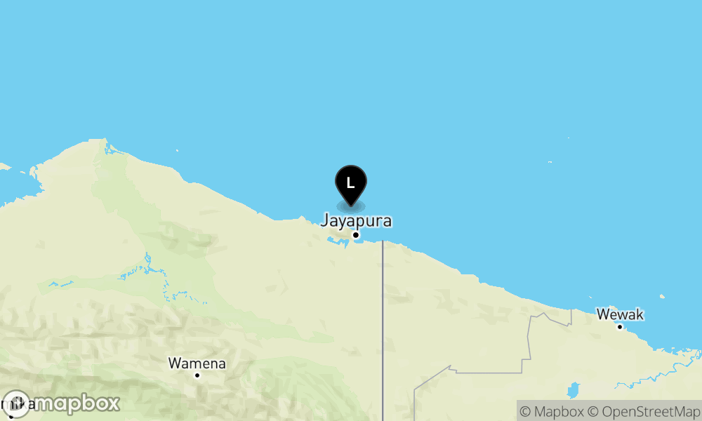 Peta Gempa 33 km TimurLaut KOTA-JAYAPURA-PAPUA