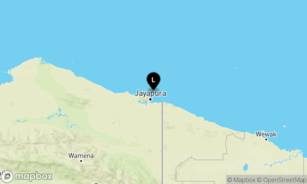 Peta Gempa Pusat gempa berada di laut 30 km TimurLaut Kota Jayapura