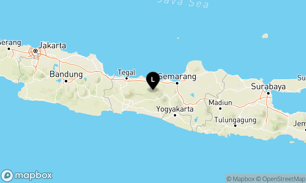 Peta Gempa Pusat gempa berada di darat 21 km BaratLaut Wonosobo