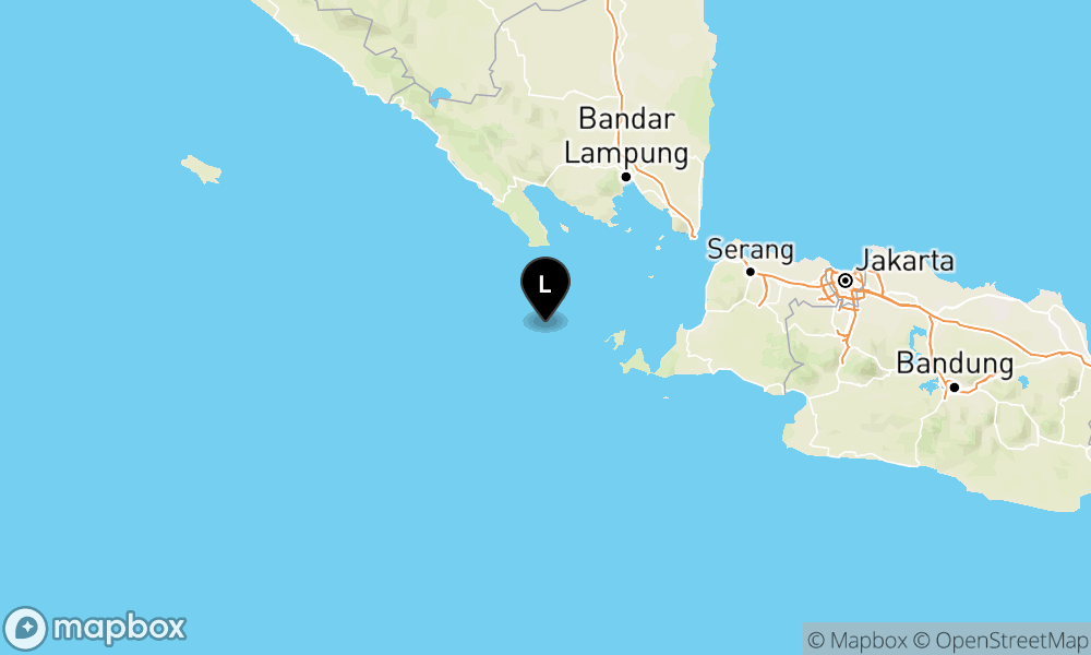 Peta Gempa Pusat gempa berada di laut 99 km barat laut Sumur