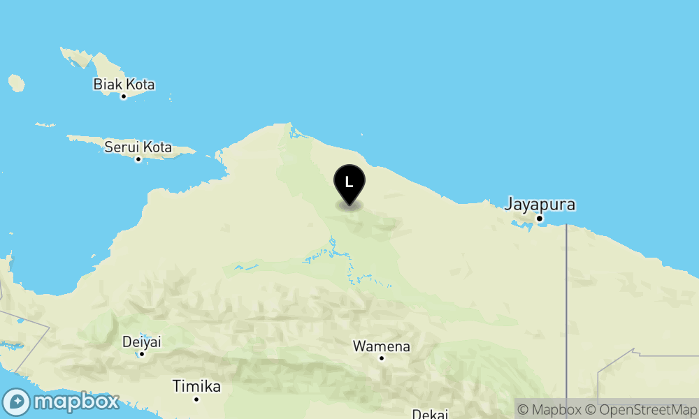 Peta Gempa 30 km Tenggara MAMBERAMOTENGAH-PAPUAPGNGN