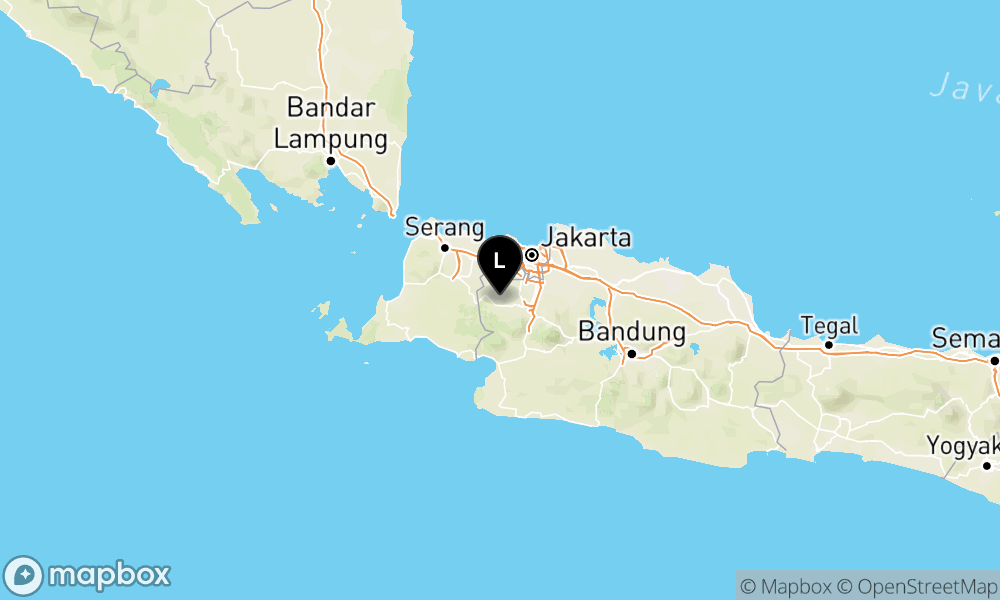 Peta Gempa 25 km BaratLaut KOTA-BOGOR-JABAR