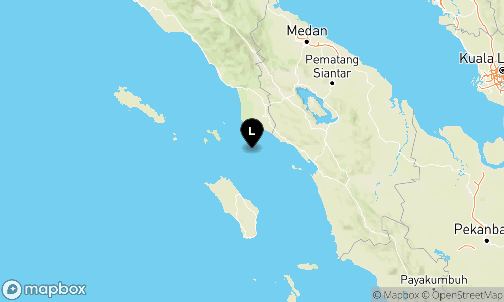 Peta Gempa 47 km Tenggara KAB-ACEHSINGKIL