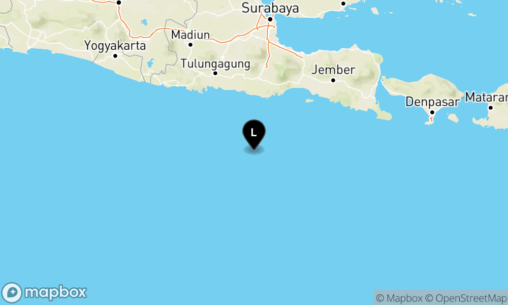 Peta Gempa 125 km BaratDaya KAB-MALANG-JATIM