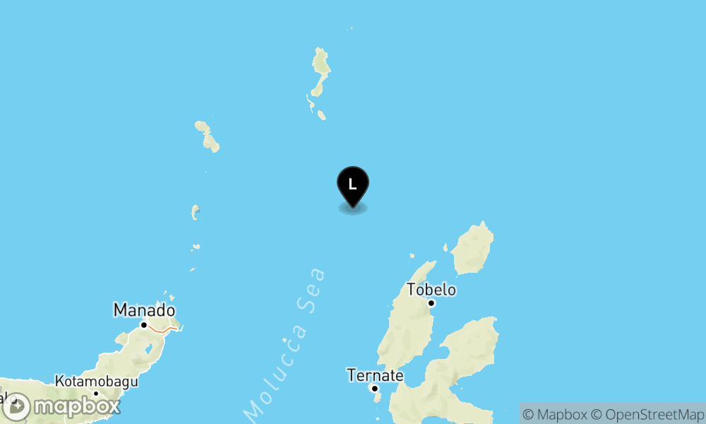 Peta Gempa 146 km BaratLaut TOBELO-MALUT