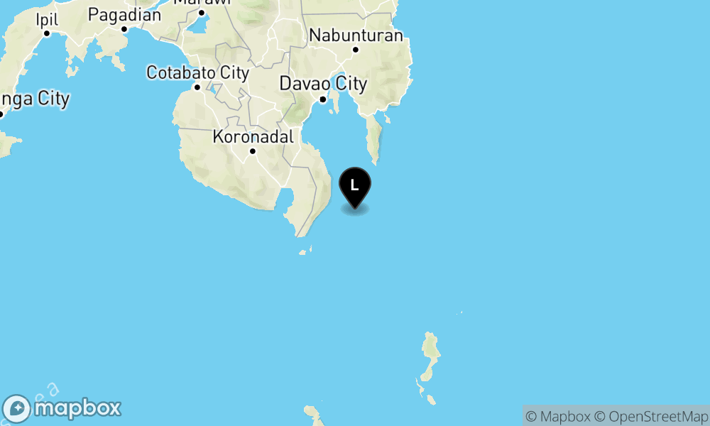 Peta Gempa 218 km BaratLaut MELONGUANE-SULUT