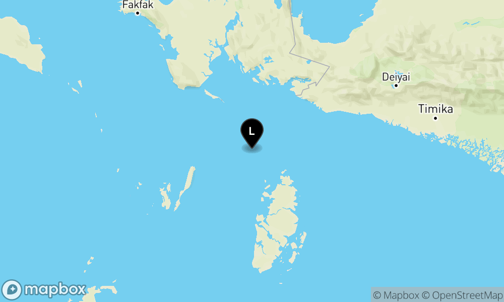 Peta Gempa 81 km BaratLaut KEP.ARU-MALUKU