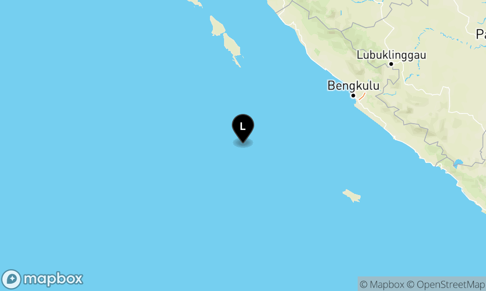 Peta Gempa 213 km BaratLaut ENGGANO-BENGKULU