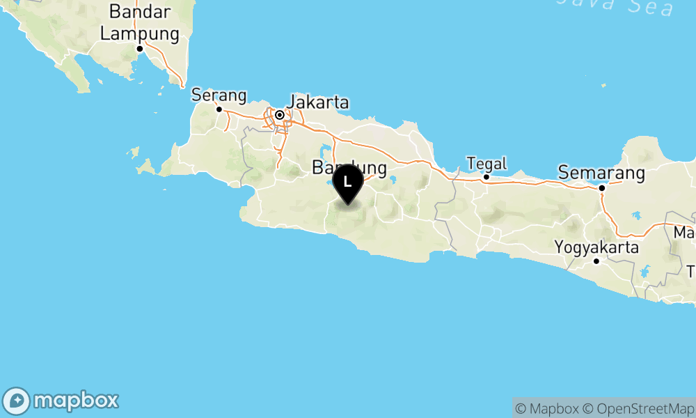 Peta Gempa Pusat gempa berada di darat 23 km tenggara Kab. Bandung
