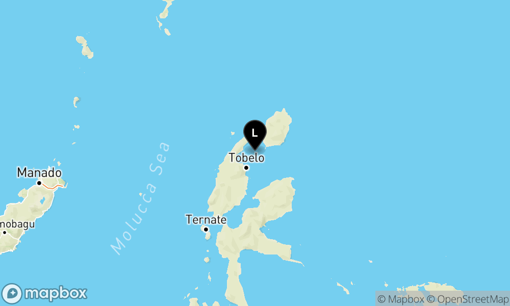 Peta Gempa 21 km BaratDaya DARUBA-MALUT