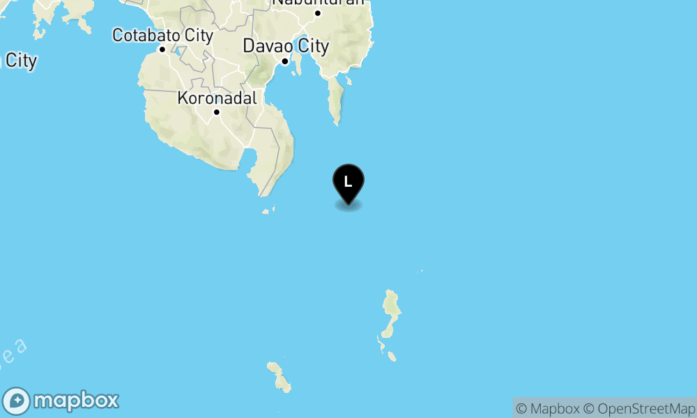 Peta Gempa 164 km BaratLaut MELONGUANE-SULUT