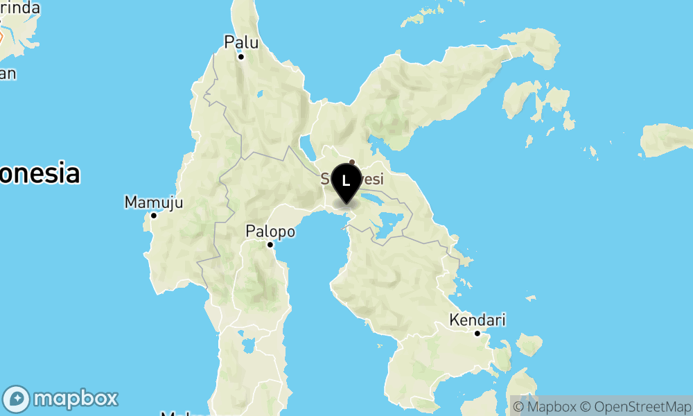 Peta Gempa Pusat gempa berada di darat 13km BaratDaya Luwu Timur