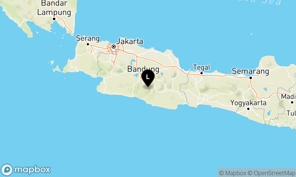 Peta Gempa Pusat gempa berada di darat 19 km Baratdaya Kab. Garut