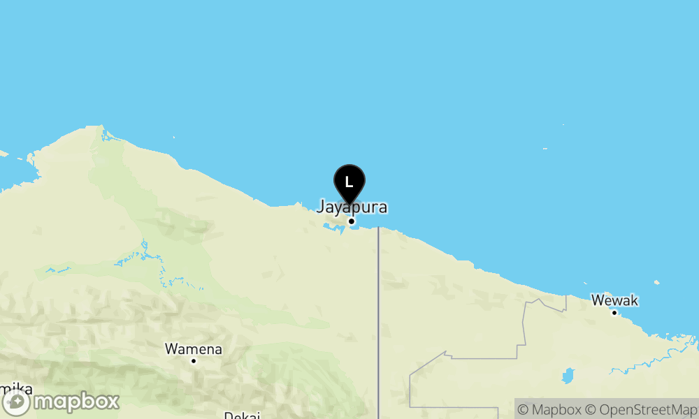 Peta Gempa Pusat gempa berada di laut 15 km BaratLaut Kota Jayapura