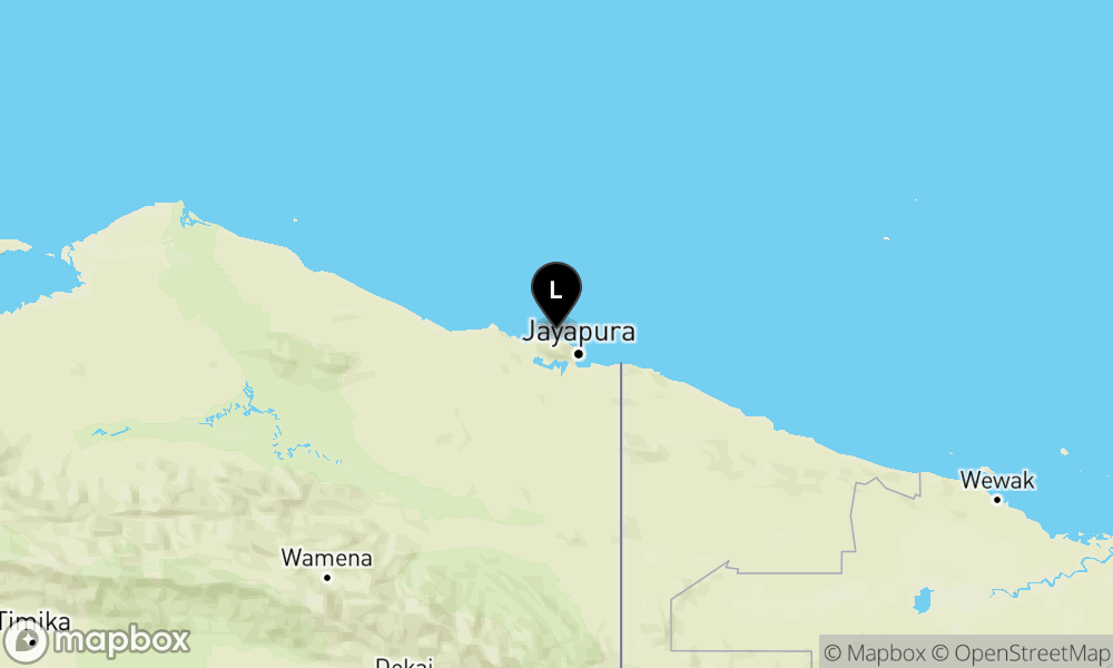 Peta Gempa Pusat gempa berada didarat 24 km BaratLaut Kota Jayapura