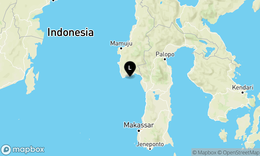 Peta Gempa Pusat gempa berada di laut 24 Km Tenggara Polewalimandar