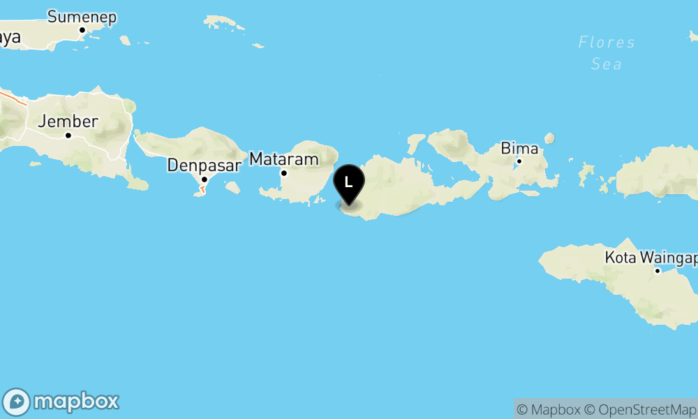 Peta Gempa Pusat gempa berada di darat 25 km barat daya Sumbawa Barat