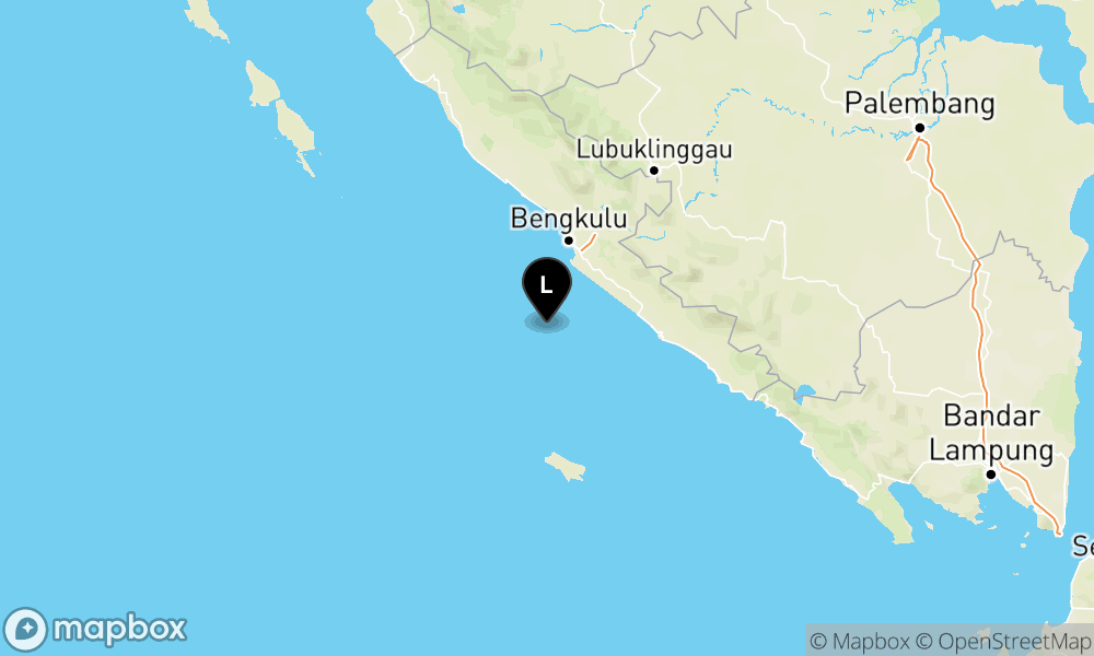 Peta Gempa 63 km BaratDaya SELUMA-BENGKULU