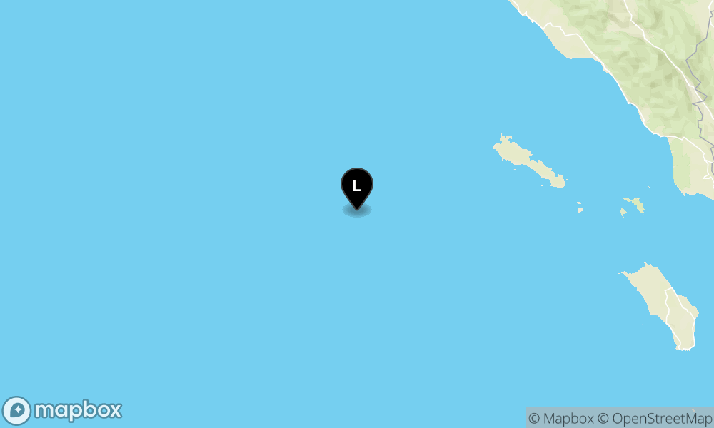 Peta Gempa 243 km BaratDaya SINABANG-ACEH