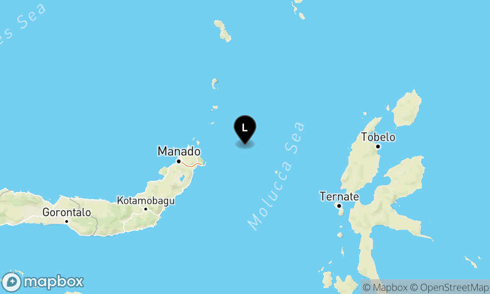 Peta Gempa 90 km TimurLaut BITUNG-SULUT